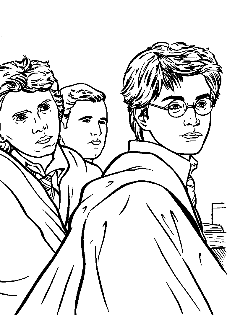 Plansa de colorat cu Harry Potter 132 38